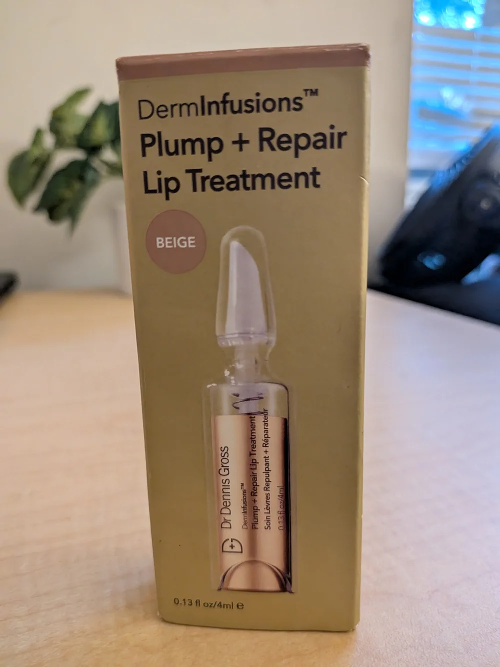 NEW Dr Dennis Gross DermInfusions Plump + Repair Lip Treatment Beige